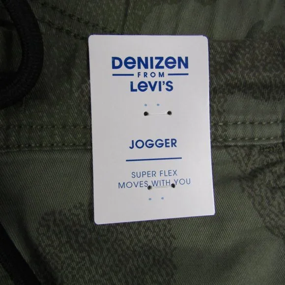 Denizen Levi's Mens NEW NWT Large Green Camo Jogger Pants Athletic - Picture 3 of 10